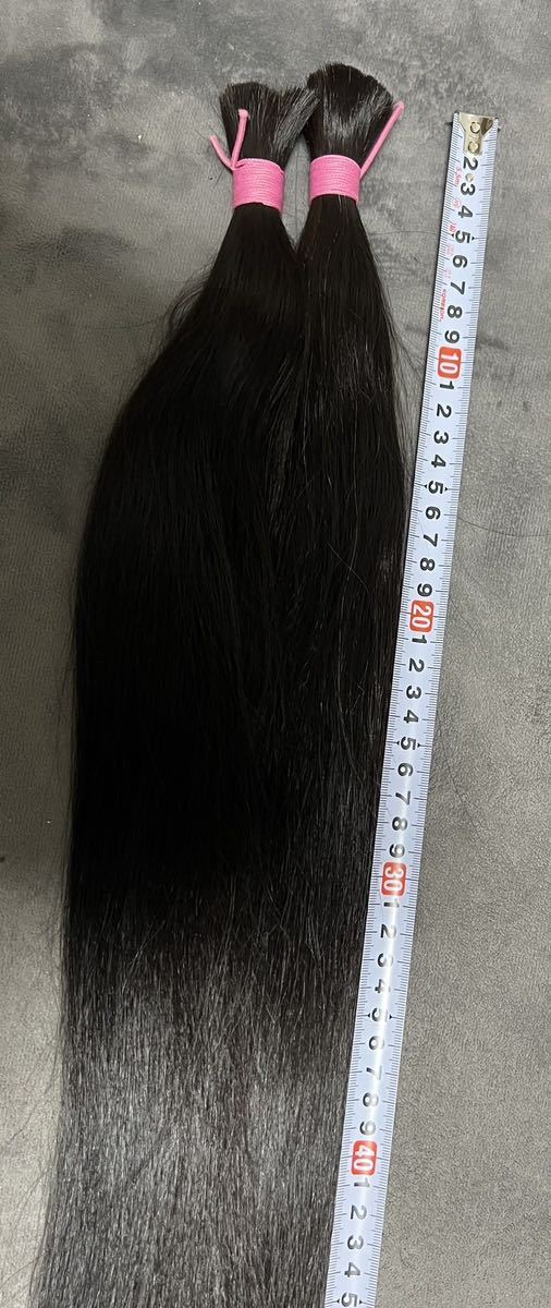 【依頼品】髪の毛 日本人 30代前半の女性 髪束137cm 重量187gエクステ ウィッグ _画像6