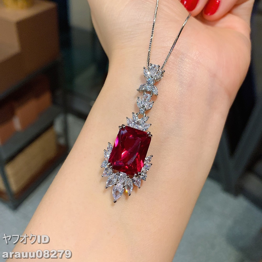 完売 最安☆ルビー ピアス＆ネックレス＆リングのセット アクセサリー