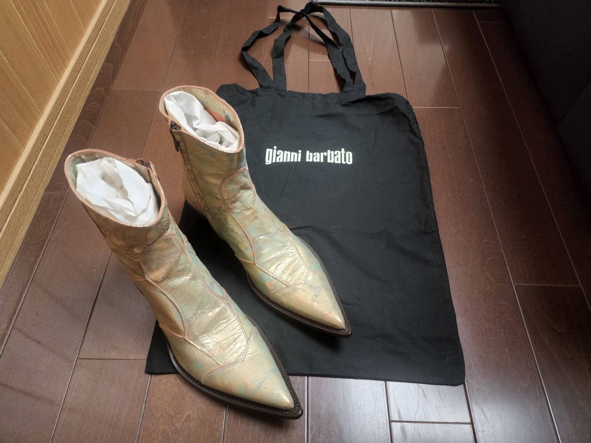 メーカー直売】 超希少 ほぼ新品 gianni barbato エナメルレザー
