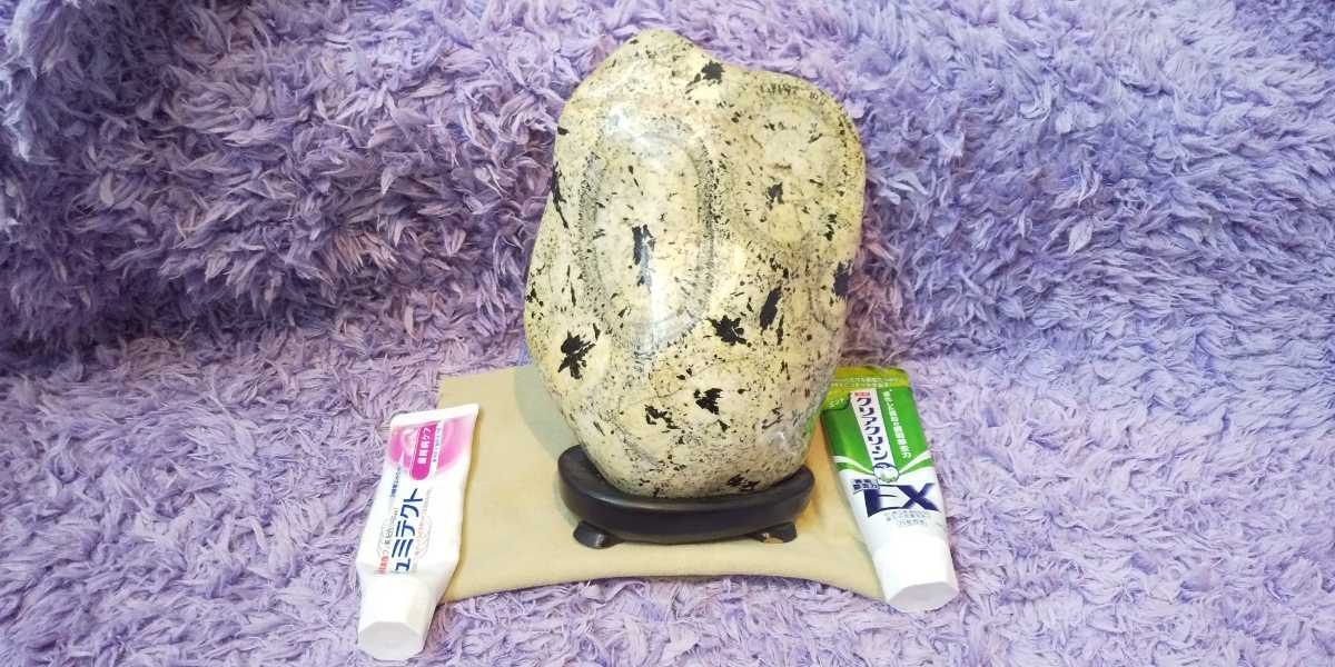 ビッグ割引 骨董品☆貴重!ナポレオン原石鑑賞石(また時計石)台座付