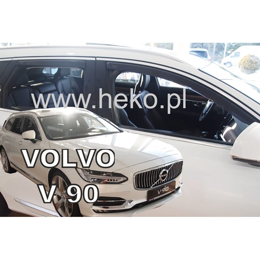 ボルボ/VOLVO V90(PB/PD) ドアバイザーF＆Rset【Team HEKO/ヘコ製】ダークスモーク/_画像1