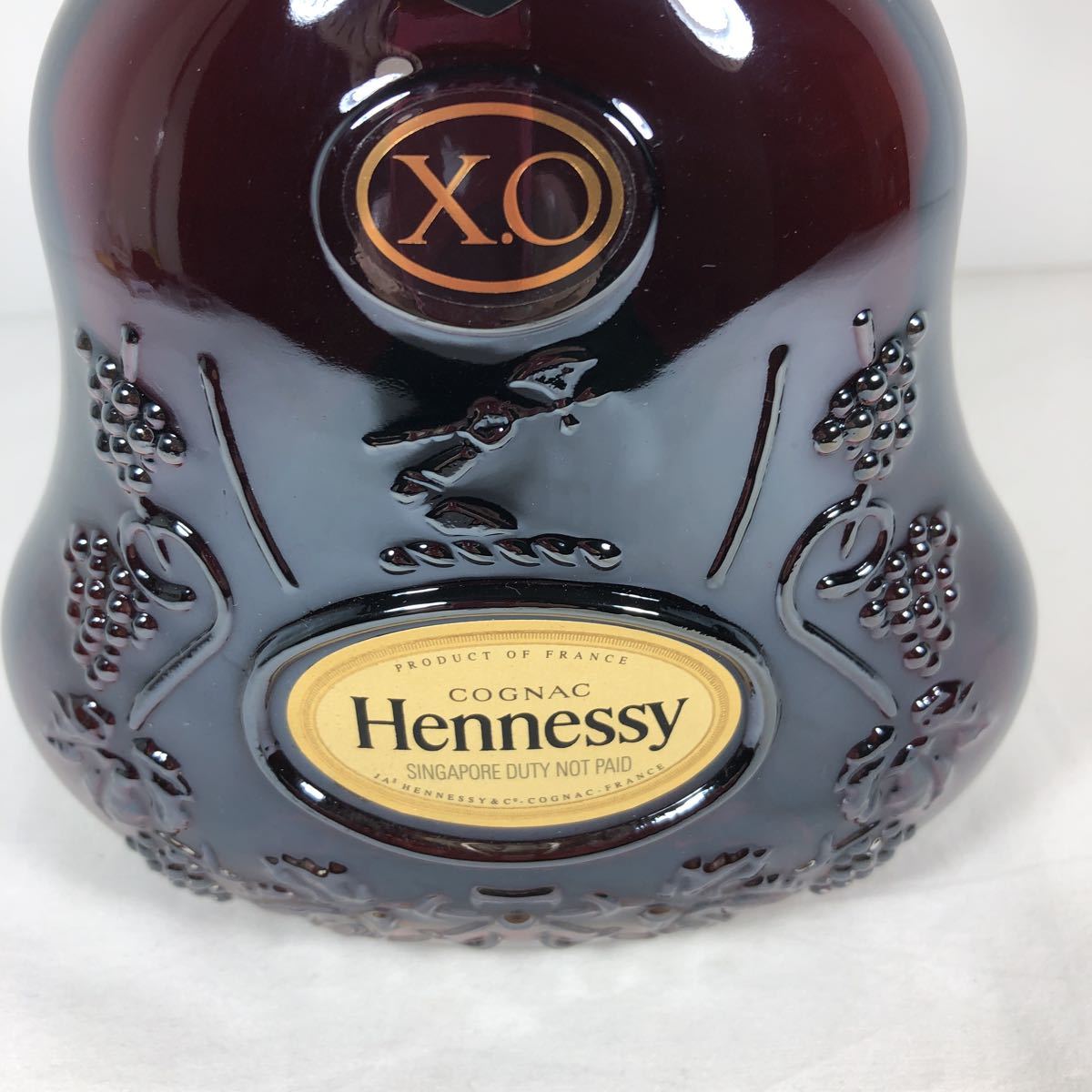 古酒 Hennessy XO ヘネシー XO 金キャップ クリアボトル 食品、飲料 