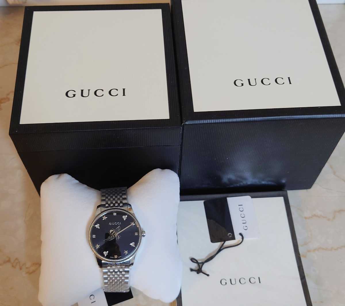 新品未使用 gucci Gタイムレス 腕時計 Bee ブラック YA1264154 ユニ