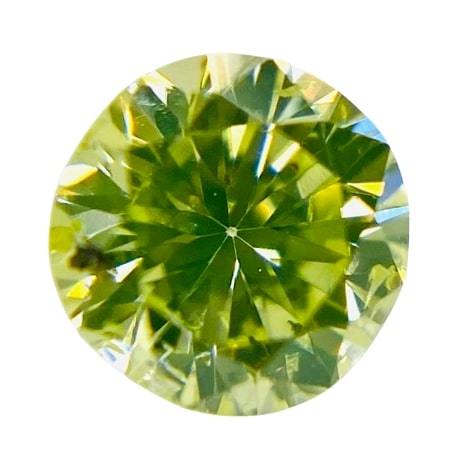 FANCY YELLOW GREEN 0.108ct RD/RT1889/CGL-