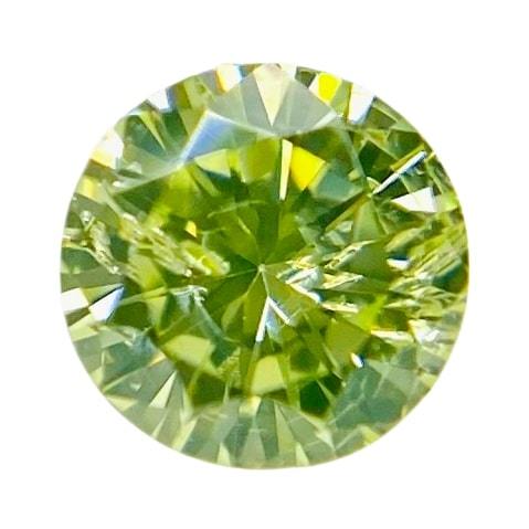 FANCY YELLOW GREEN 0.108ct RD/RT1889/CGL-