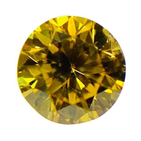 10％OFF】 FANCY VIVID ORANGY YELLOW 0.135ct RD/RT1831/AGT