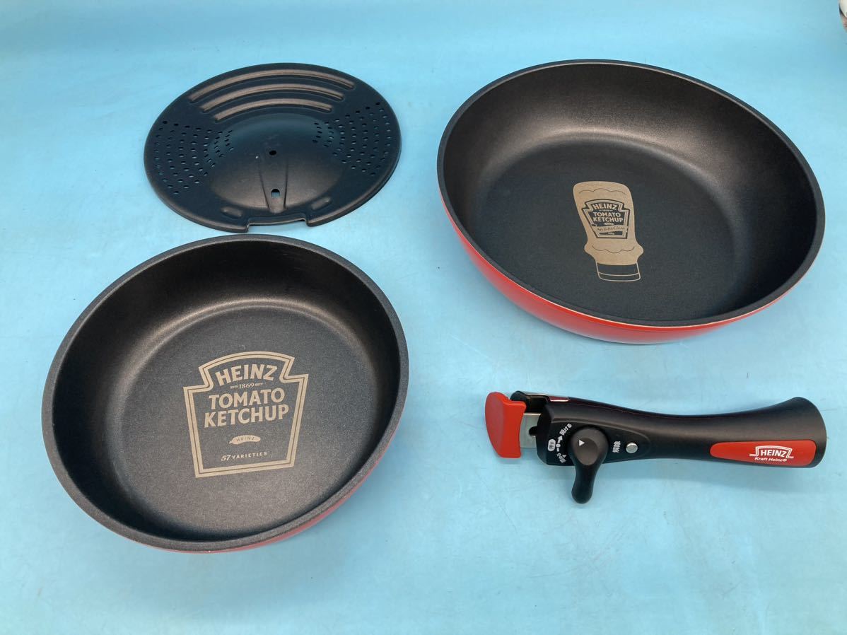 【A6261O031】ハインツ フライパンセット HEINZ トマトケチャップ キッチン雑貨 赤 レッド 料理 調理器具_画像1