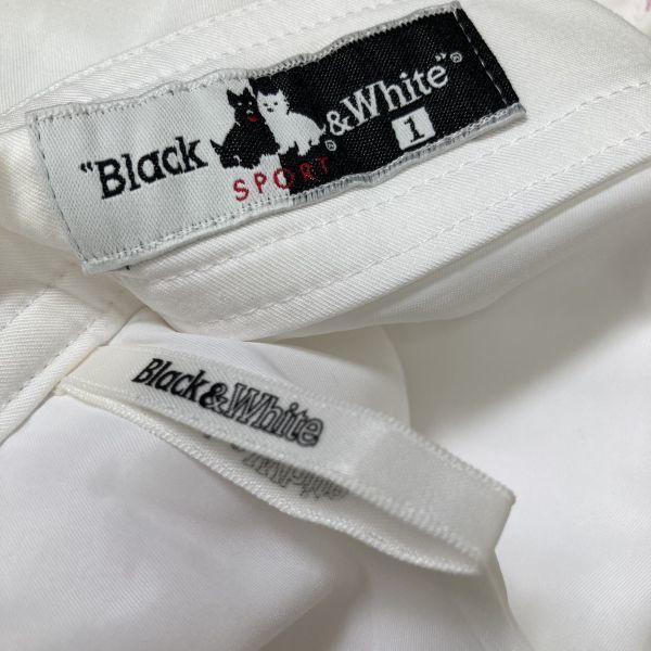 Black&White SPORT ブラック アンド ホワイト スポーツ レディース パンツ サイズ1 Sサイズ 相当 ホワイト 白 ピンク ゴルフ golf ウェア_画像6