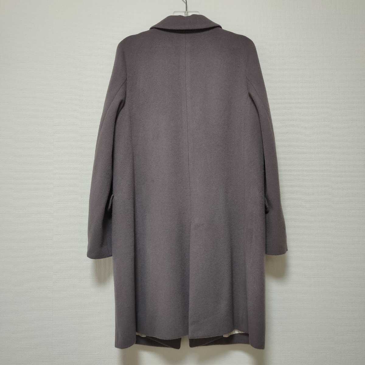 美品 シップス ウール素材 チェスターコート パープルグレー チェスターコート