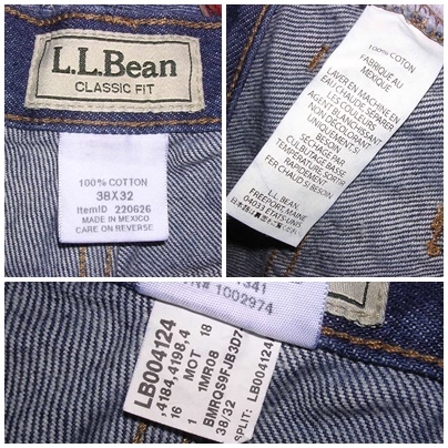 新品 BIG SIZE L.L.Bean CLASSIC FIT 5ポケット デニムパンツ 38/32 濃紺 ジーンズ_画像10