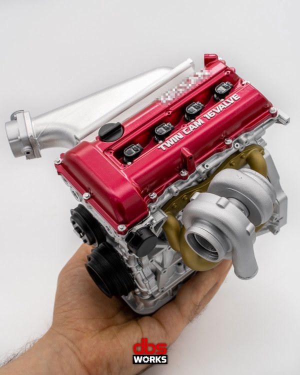 日産　シルビア　1/4 SR20DET S13 レッドトップ スケール エンジン 組み立て済み - ターボ付き - レッド_画像1