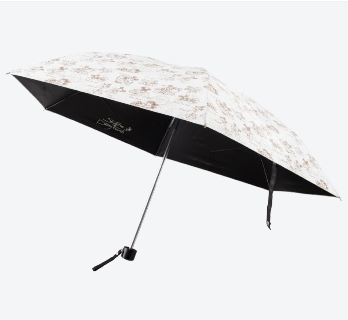 ディズニーリゾート スケッチ柄 晴雨兼用 折りたたみ傘 UVカット ディズニーリゾート スケッチ柄 晴雨兼用 折りたたみ傘 UVカット