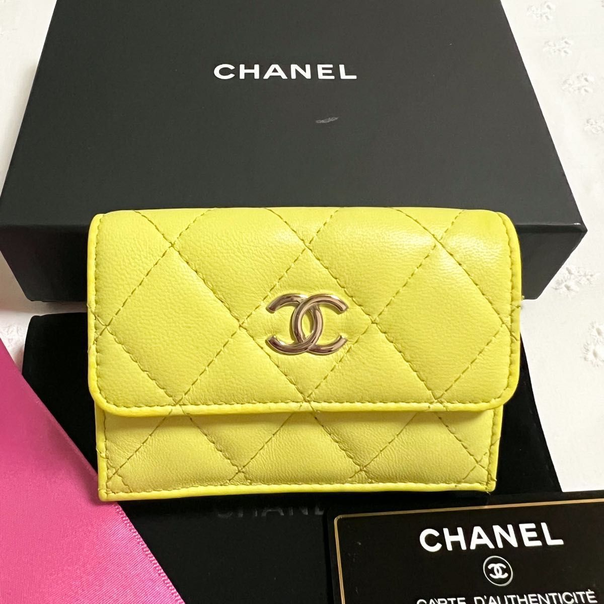 新作揃え CHANEL シャネル カンボンライン トートバッグ ラムスキン