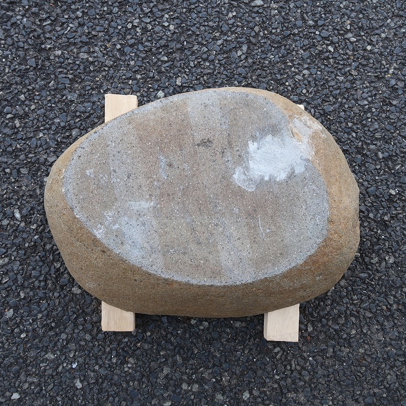 natural stone ...... hand water pot Rebirth tone XL size 49X35.5[ Tsukuba . water lily pot .... pot me Dakar pot garden tsubo garden ]YSA-250942