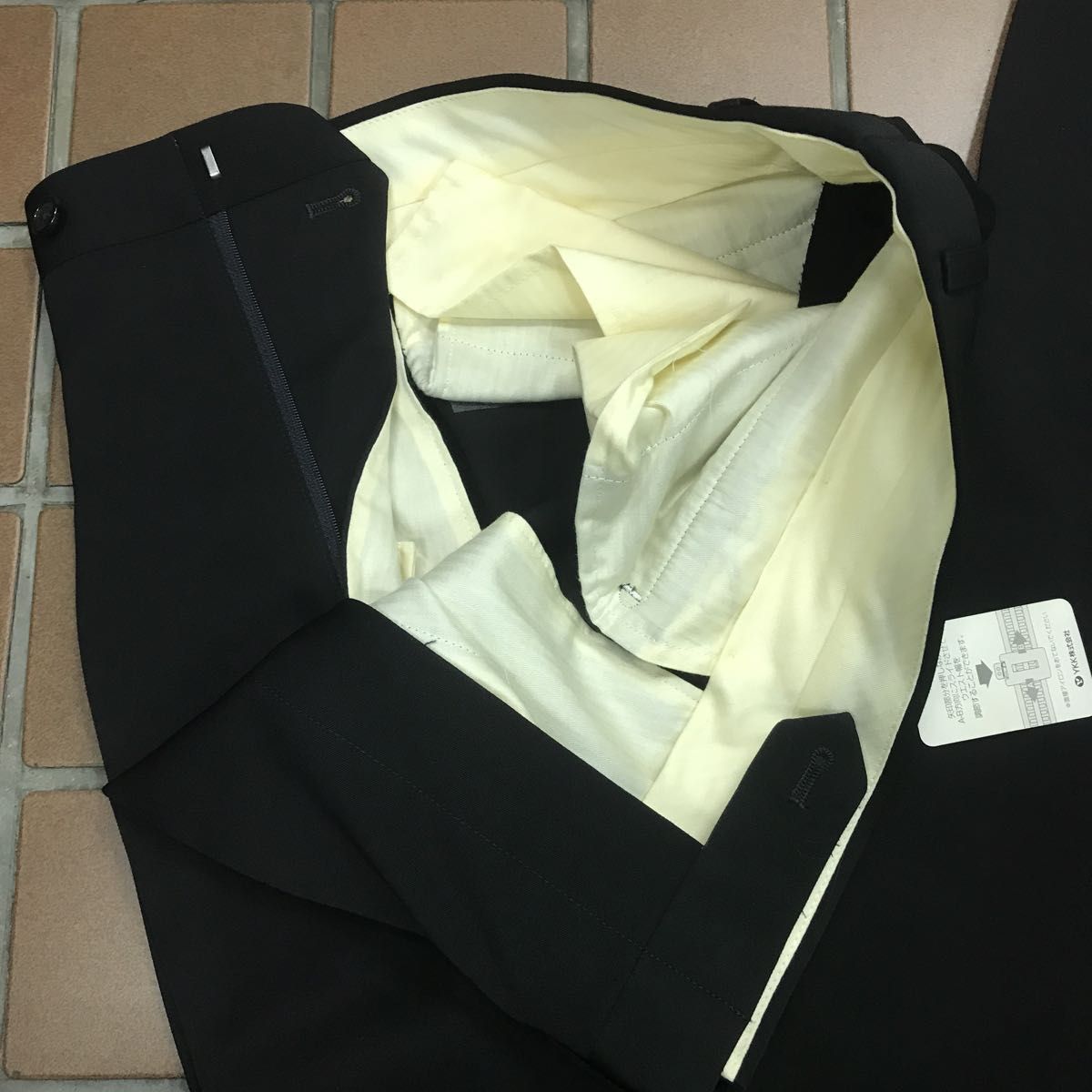 【アウトレット価格】ダブルスーツ ★激安礼服/大きいサイズ BB7/ブラック 漆黒の黒/ノーベンツ/冠婚葬祭 喪服/アジャスター付
