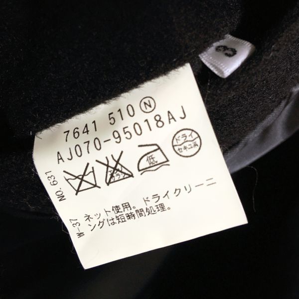 #TAKEOKIKUCHI｜タケオキクチ カシミア混シングルスタンドカラーコート ブラックカラー size3(M程度)_画像9