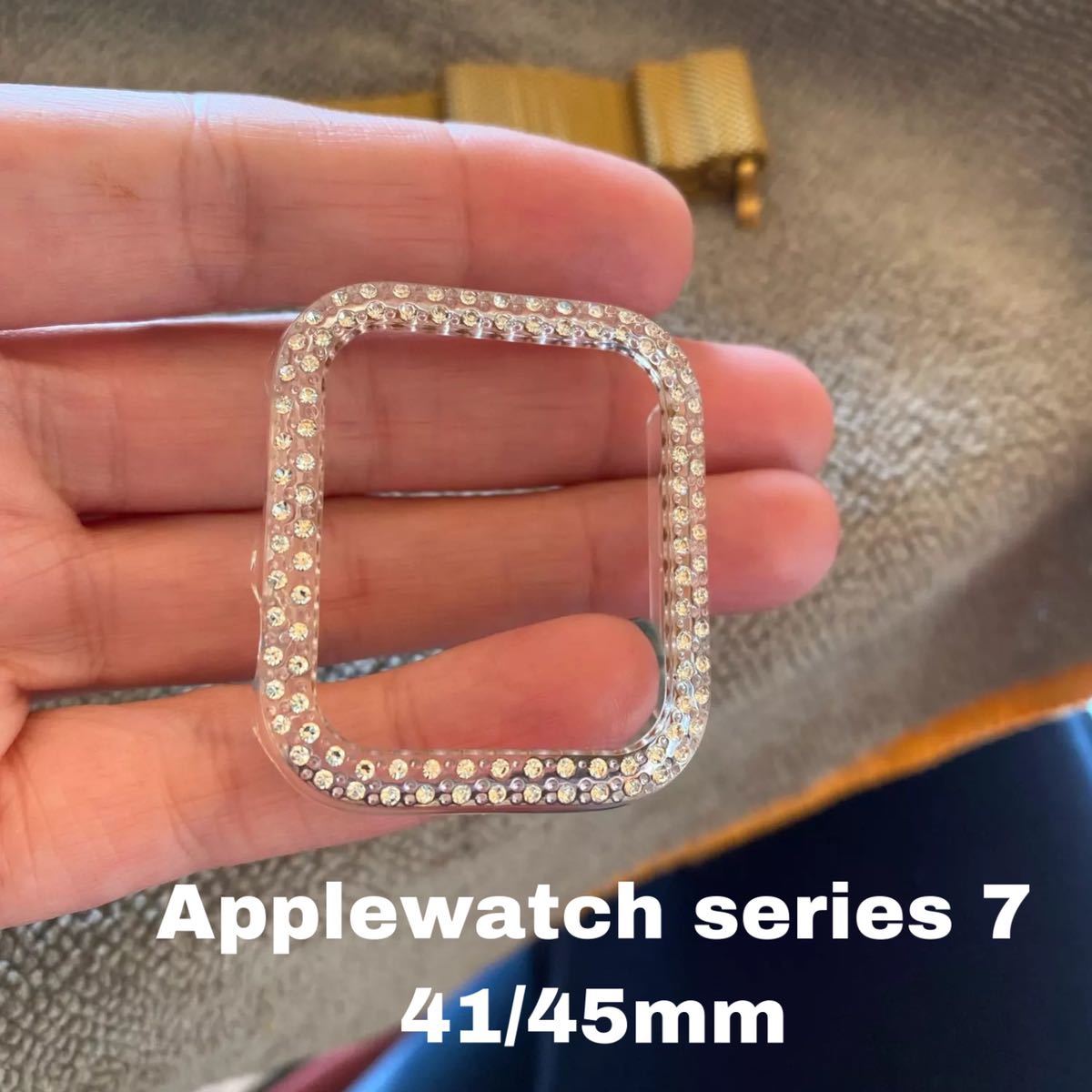 41ミリアップルウォッチ7 ケースカバー　キラキラクリア　41mm applewatch ケース　クリア シリーズ7_画像1