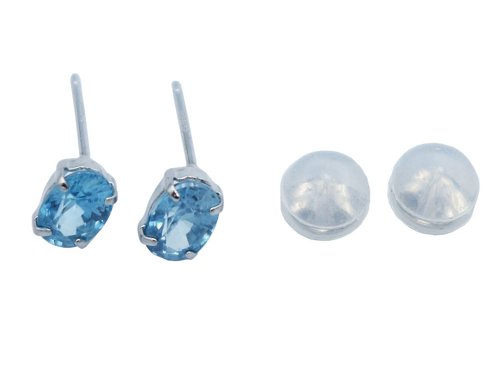 ブルージルコン ピアス 約1.6ct Pt プラチナ-