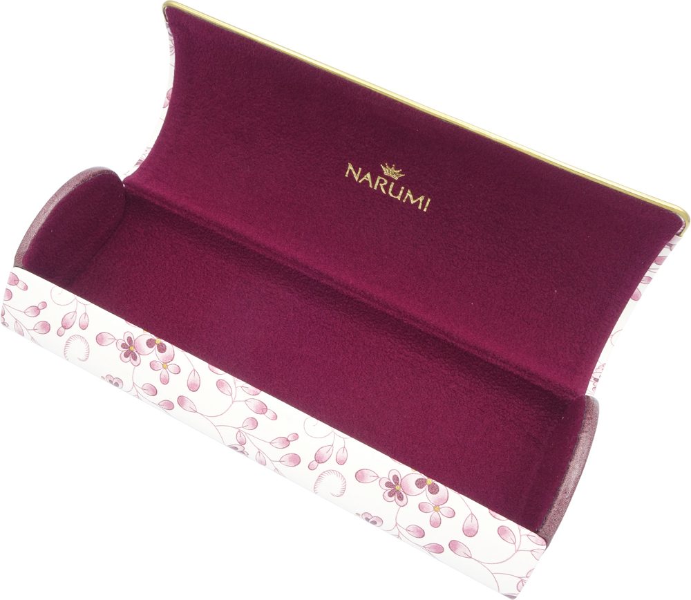 ** glasses case NARUMI NA-2 red Narumi stylish lovely floral print glasses glasses case magnet type **