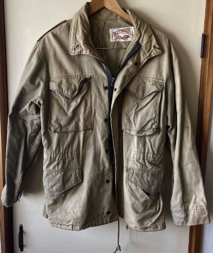 OUT DOOR vintage M-65 ミリタリージャケット ハーフコートJACKET_画像1