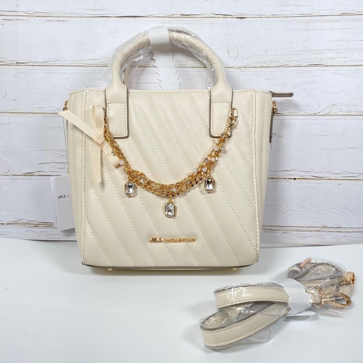 JILL BY JILLSTUART ジュエルリボン2022 新品 2way白05|PayPayフリマ