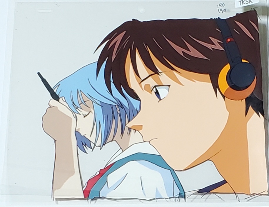 Neon Genesis Evangelion Rei Ayanami Ikari Shinji Клетка окрашенна в