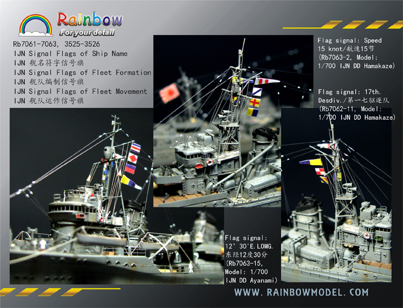 ◆◇レインボウ【Rb3526】1/350 日本海軍艦艇用 艦隊所属 & 運動 信号旗◇◆　　_画像3