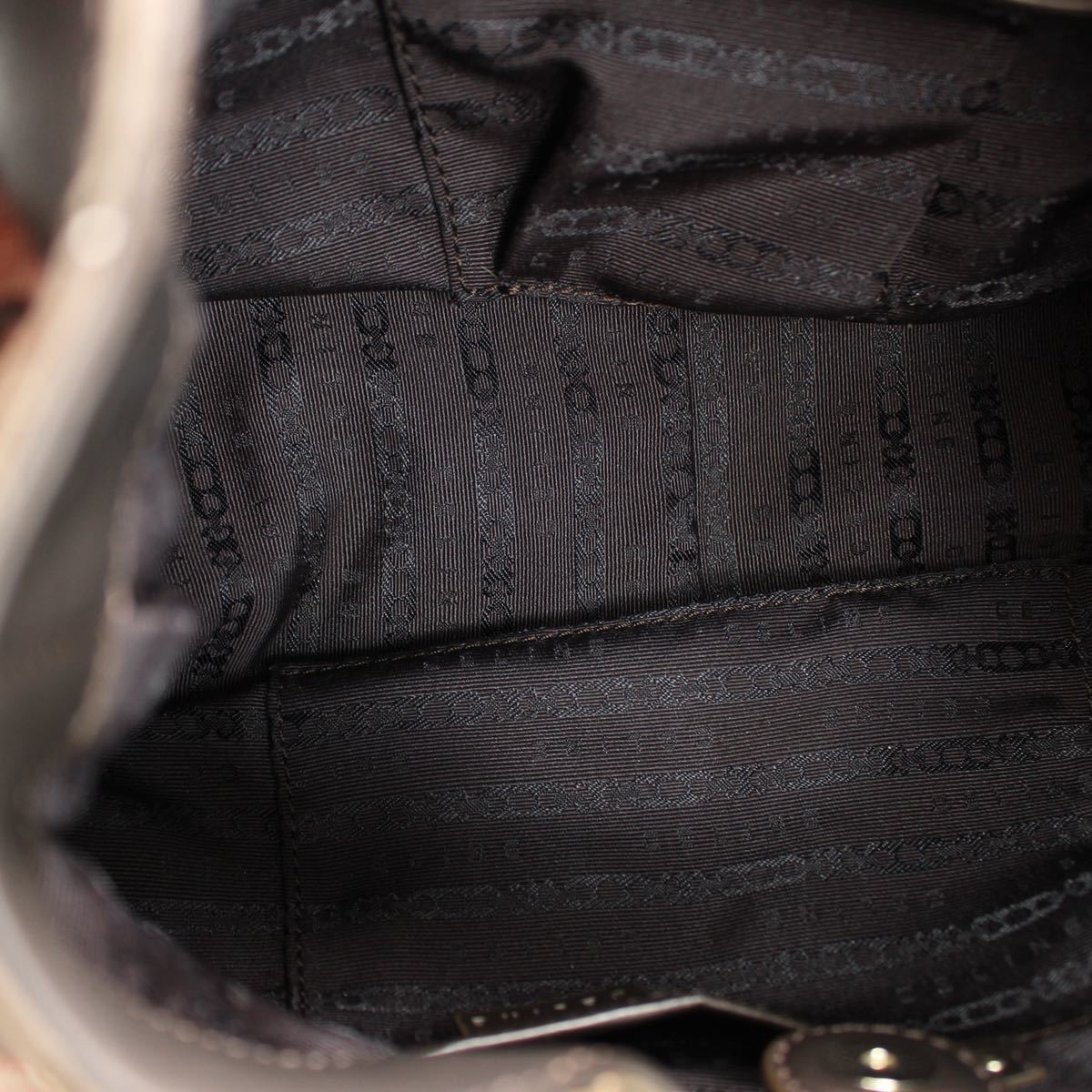 CELINE EMBROIDERY JACQUARD DESIGN SEMI SHOULDER BAG MADE IN ITALY/セリーヌ刺繍ジャガードデザインセミショルダーバッグ_画像7