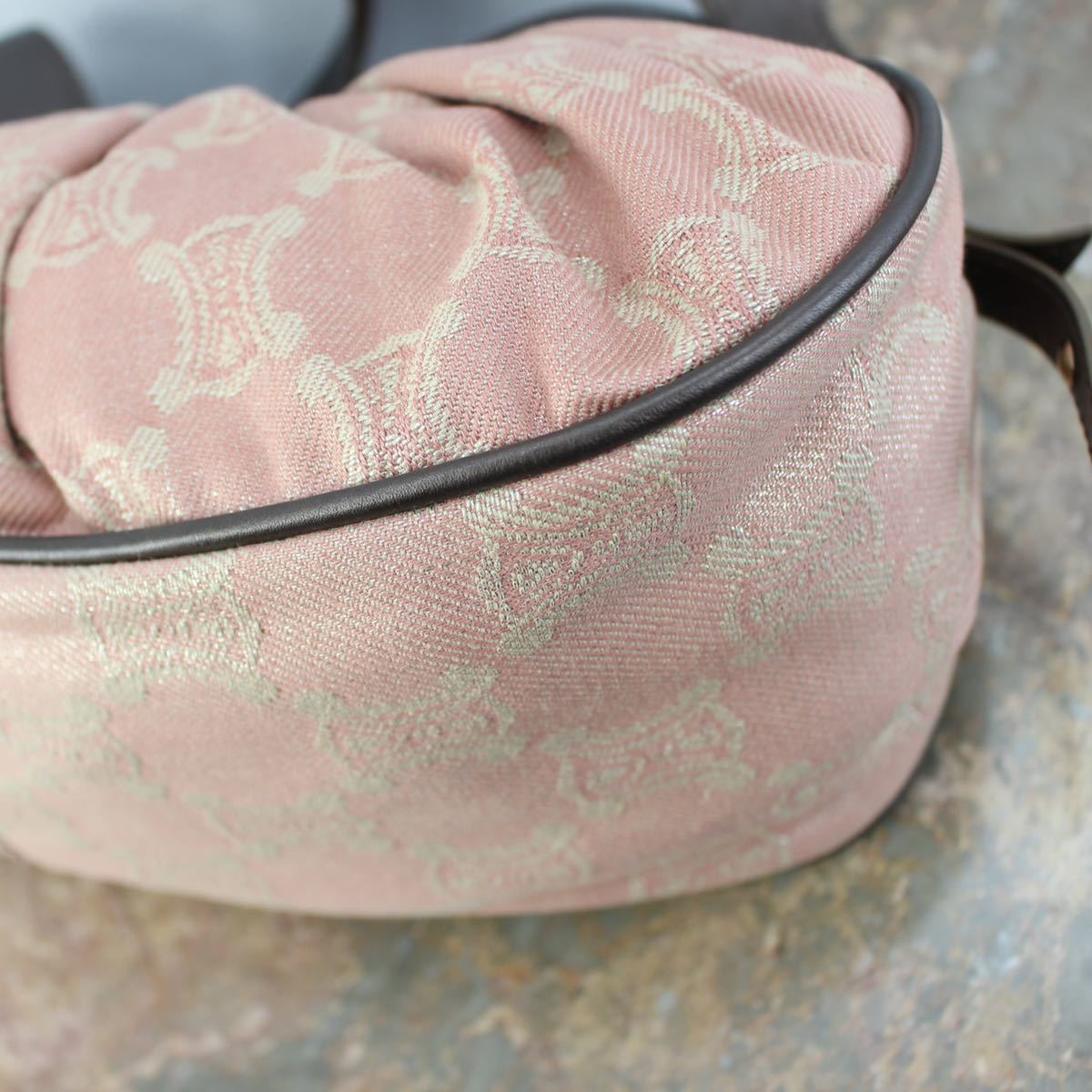 CELINE EMBROIDERY JACQUARD DESIGN SEMI SHOULDER BAG MADE IN ITALY