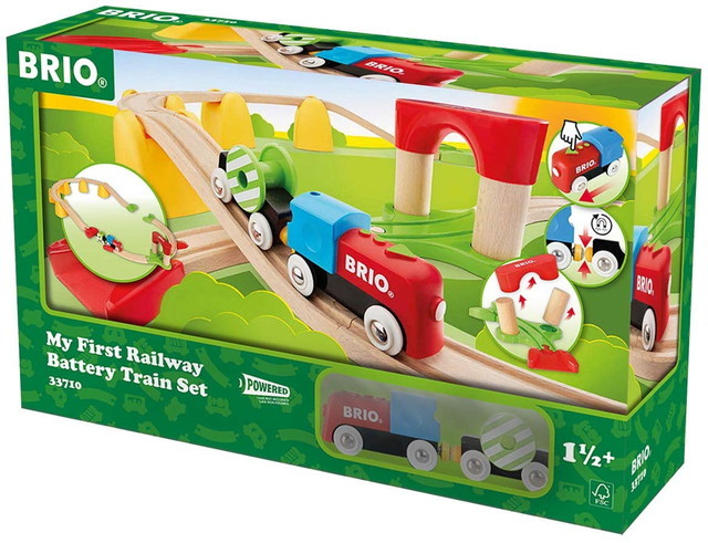  my First battery power rail set 33710 intellectual training toy BRIO yellowtail o free shipping new goods 