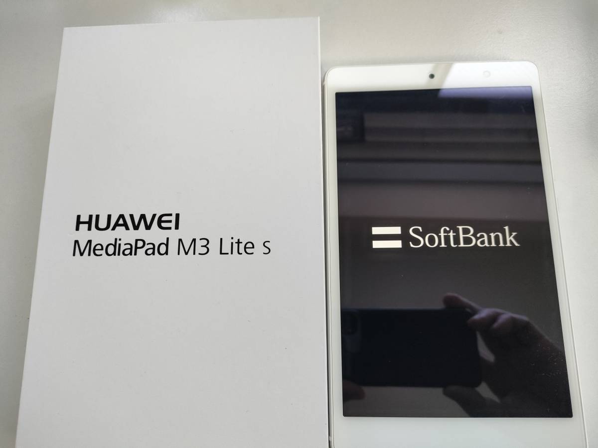 SIMフリー SIMロック解除済 SoftBank HUAWEI MediaPad M3 Lite s 701HW White ホワイト タブレット☆  白ロム 本体☆