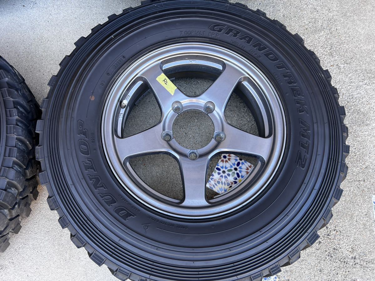 ジムニー用 アルミ付きタイヤ オフロード ダンロップ グランドトレック MT2 7.00R16LT 4本 | fuerzaliquida.com