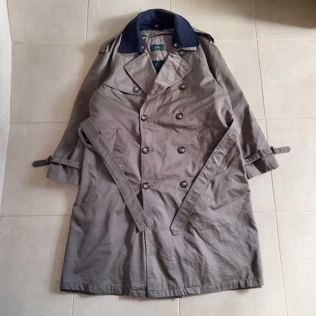 専門ショップ Ralph Lauren Lauren グレー YA-07 カーキ ラルフローレン ウール襟 トレンチコート その他 専門ショップ Ralph Lauren Lauren グレー YA-07 カーキ ラルフローレン ウール襟 トレンチコート その他