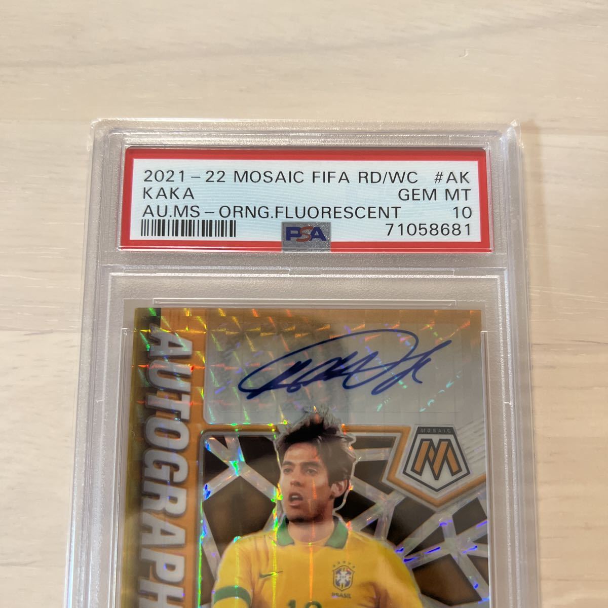 りがとうご panini mosaic soccer PSA10 カカ 直筆サインカード Auto