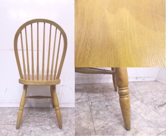 中古厨房 木製椅子4脚セット 430×560×455 店舗用イス /23B0625Z_画像4