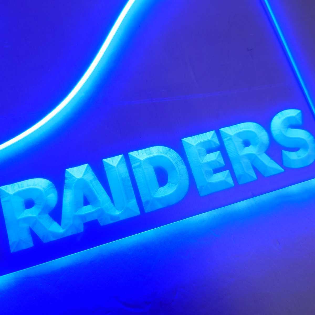 No.NE25B 送料無料 レイダース RAIDERS LED ネオン 看板 ランプ ライト 照明 インテリア ディスプレイ 雑貨 店舗 NFL アメフト_画像5