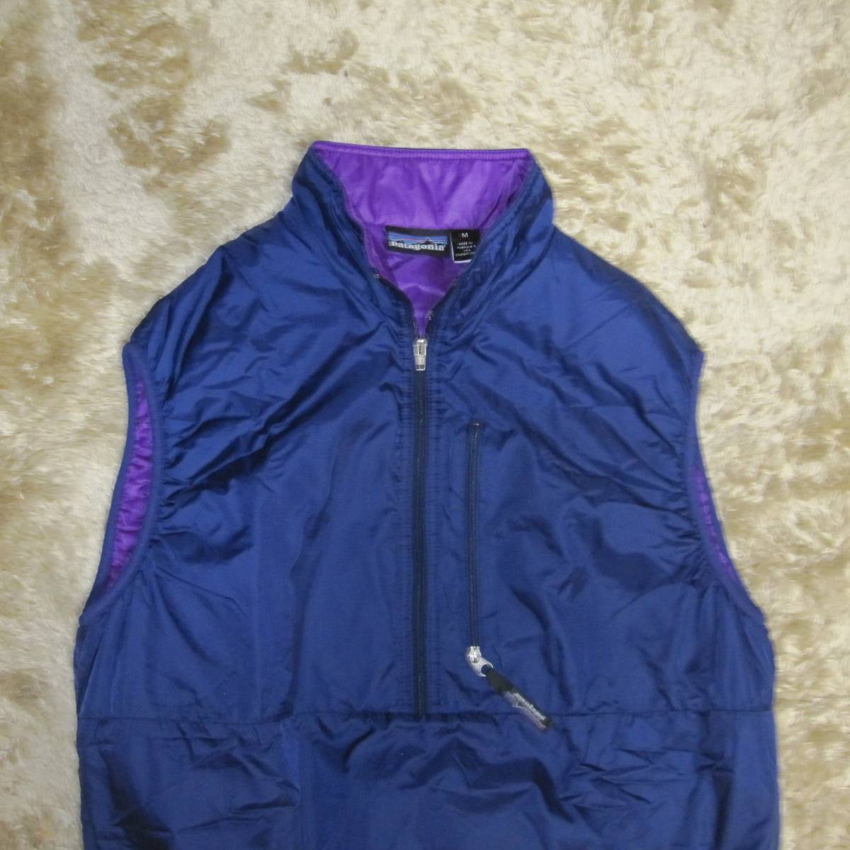 ☆ 1995年 パタゴニア パフボール ベスト (M) （ブルーベリー×ブライトパープル) 　patagonia puffball vest USA製  90s vintage