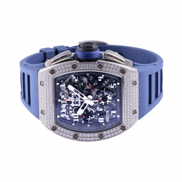 リシャール・ミル RICHARD MILLE クロノグラフ フェリペ・マッサ 世界限定70本 RM011 CA WG シルバー/ブルー文字盤 中古 腕時計 メンズ_画像2