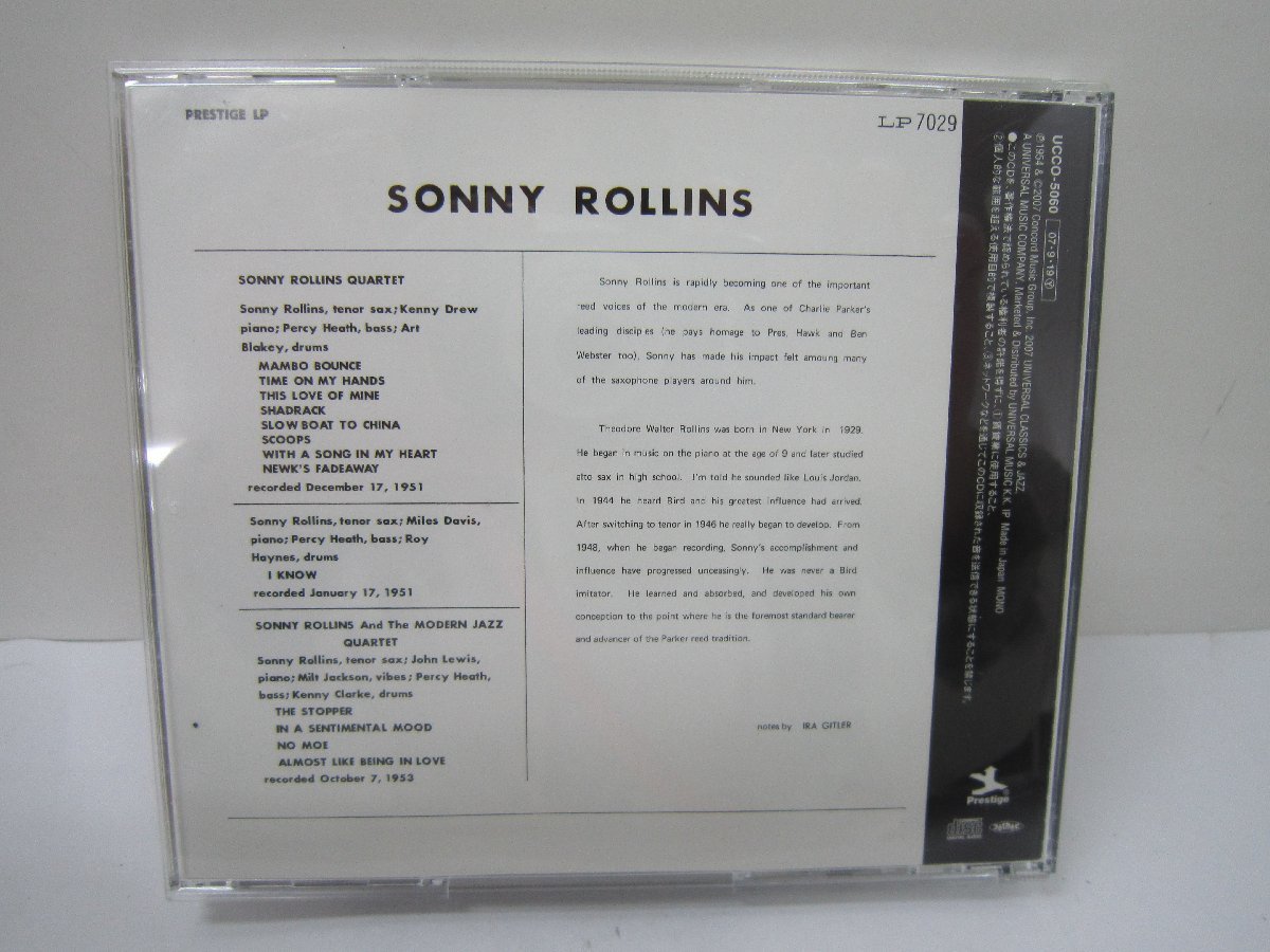 ♪CD　Sonny rollins with the MODERN LAZZ QUARTET 中古