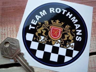 ◆送料無料◆ 海外 ロスマンズ Team Rothmans 90mm ステッカー_画像1