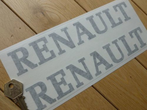 ◆送料無料◆ 海外 Renault white ルノー 225mm 2枚セット カッティング ステッカー_画像1