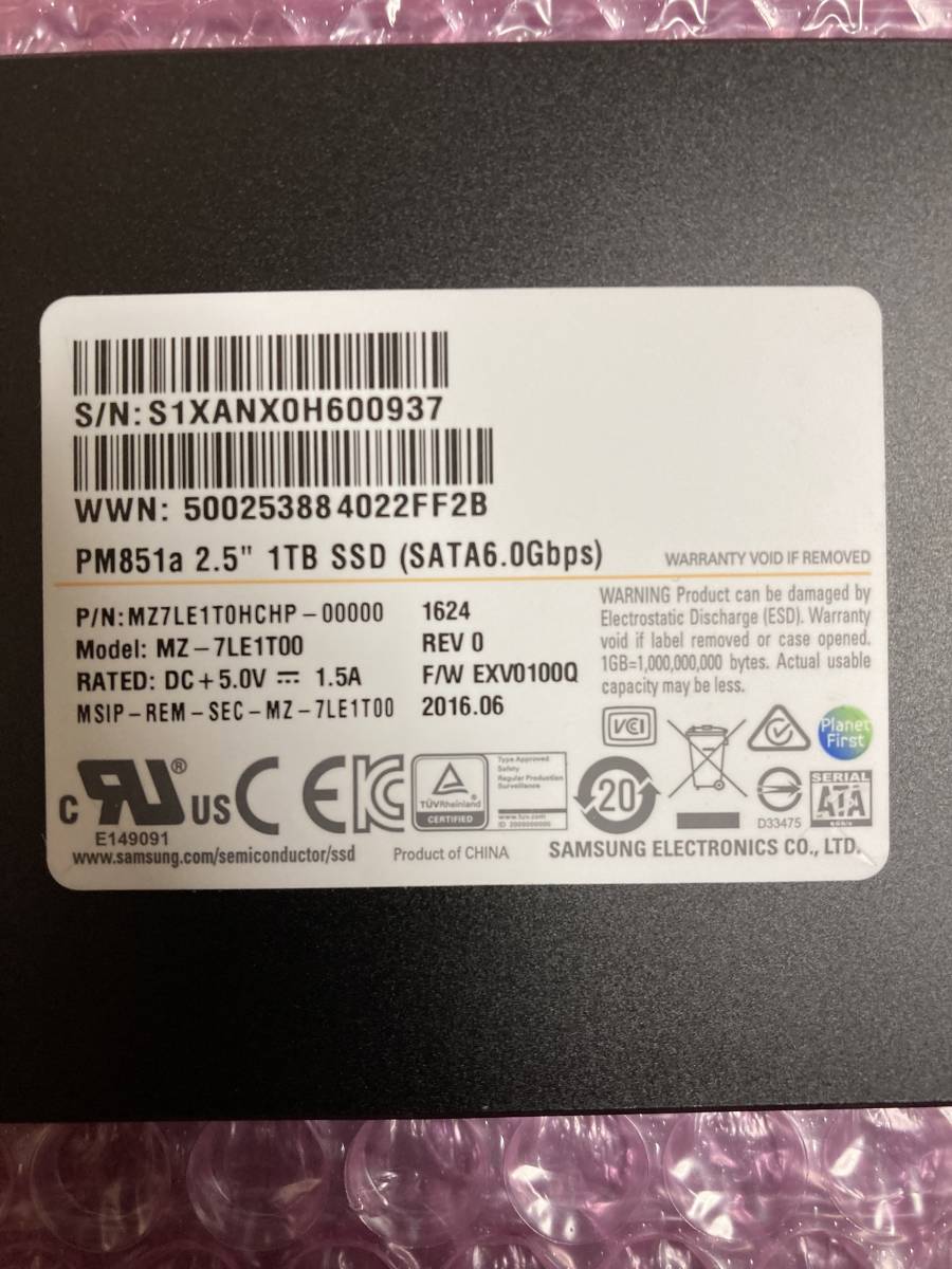 SSD 1TB SAMSUNG 2.5インチ SATA 内蔵型 0201_画像2