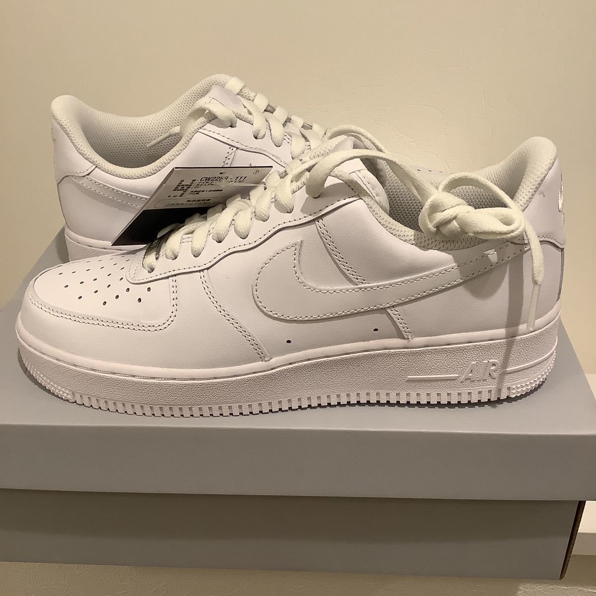 27.5cm US9.5 Nike Air Force 1 Low White 白 ホワイト ナイキ エアフォース1 ナイキ スニーカー CW2288-111 新品 Dunk Jordan_画像1