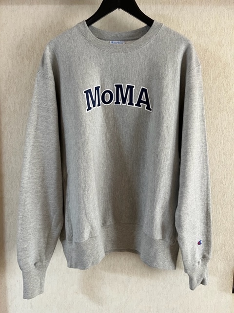 ★美品 ★ Champion×MOMA チャンピオン×モマ ★ REVERSE WEAVE リバースウィーブ スエット トレーナー ★ グレー ★ サイズＬ ★_画像1