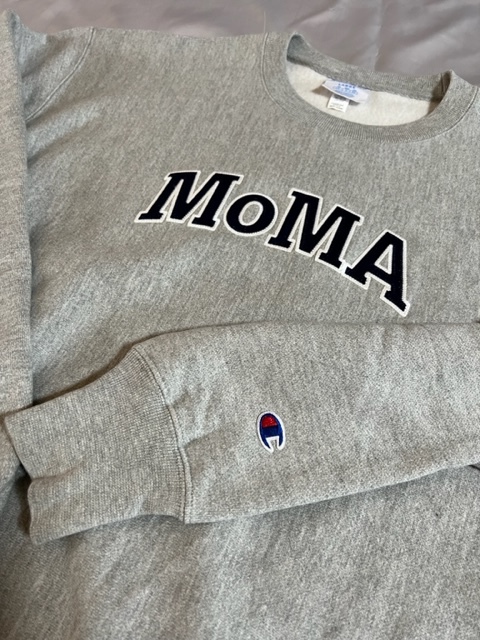 ★美品 ★ Champion×MOMA チャンピオン×モマ ★ REVERSE WEAVE リバースウィーブ スエット トレーナー ★ グレー ★ サイズＬ ★_画像6