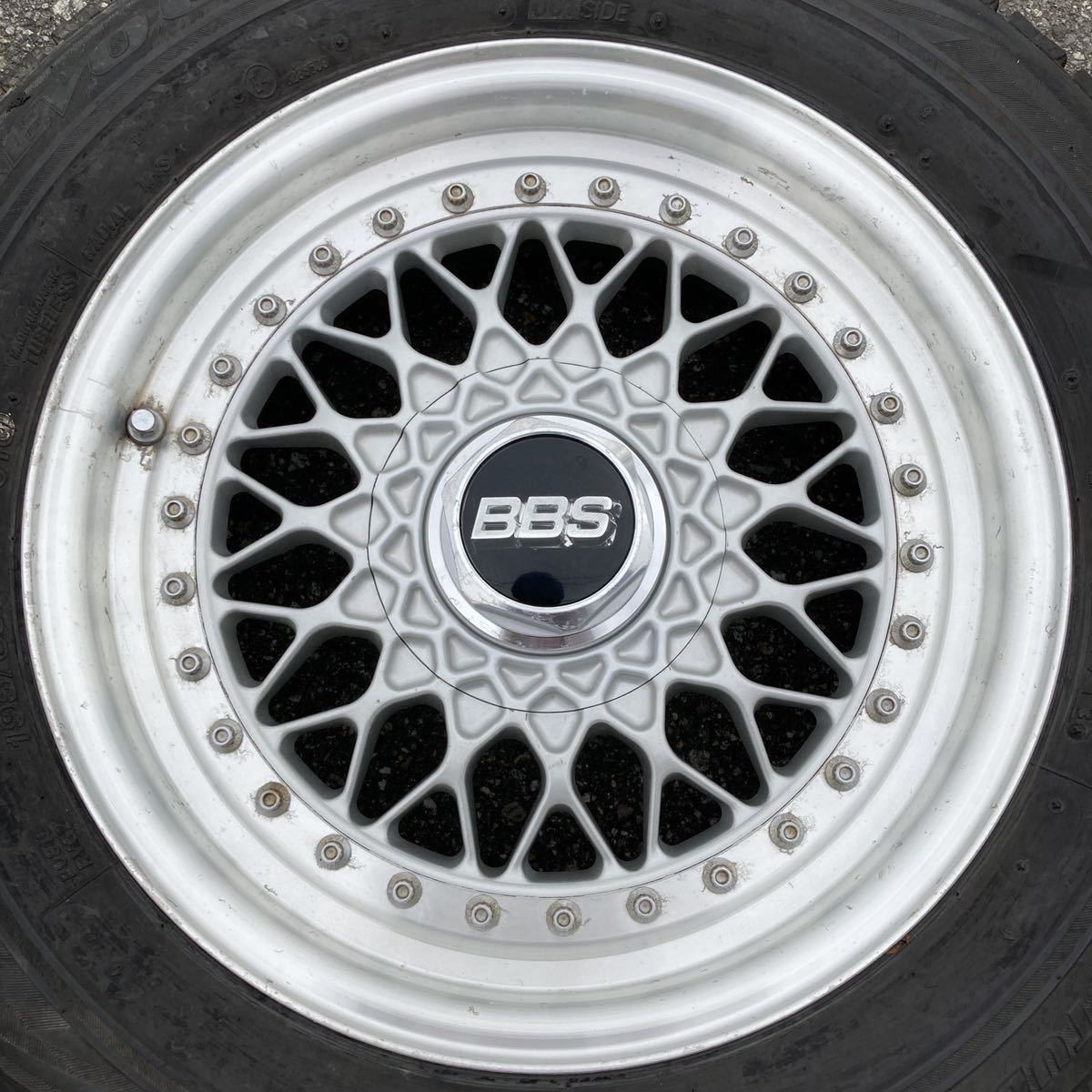 BBS アルミホイール 195/65R15 RS032 +17 15インチ スタッドレスタイヤ 4本セット R31 HR31 スカイライン S13 シルビア F31 レパード_画像3