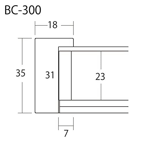 大額 デッサン額 BC-300 OA-A4 ホワイト UVカットアクリル_画像6