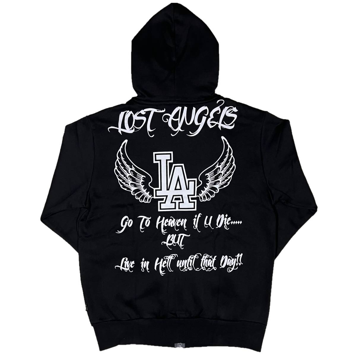 [並行輸入品] Defy Era デフィエラ Lost Angels ZipUp Hoody ロストエンジェルズ ジップアップ パーカー (XL)_画像2