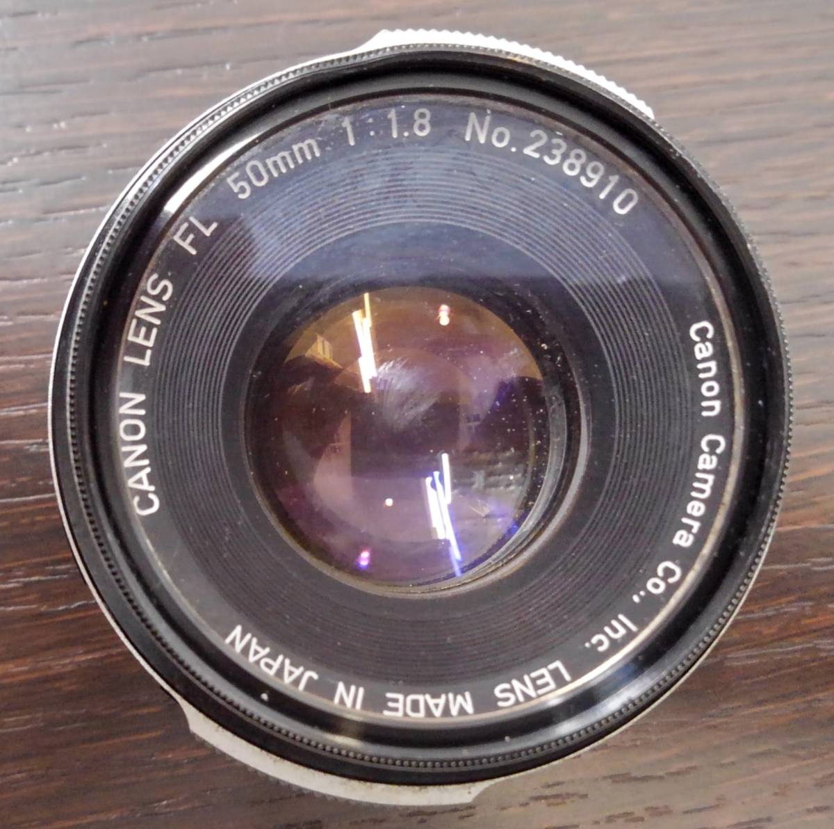 【5642】キャノン カメラ レンズ CANON LENS FL 50mm 1:1.8 №238910 CAMERA 動作未確認 ジャンク品 現状品 2点まで同梱可_画像1