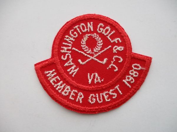 80s ワシントン ゴルフ カントリークラブWASHINGTON GOLF＆Country Clubワッペン/PATCHアップリケCCビンテージvintageパッチGC紋章 V149_画像1